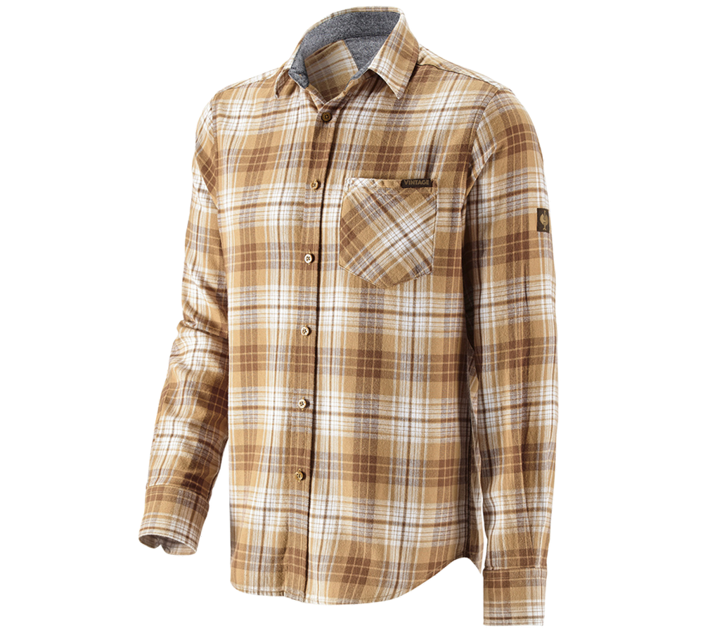 Tričká, pulóvre a košele: Károvaná košeľa e.s.vintage + sépiová károvaná