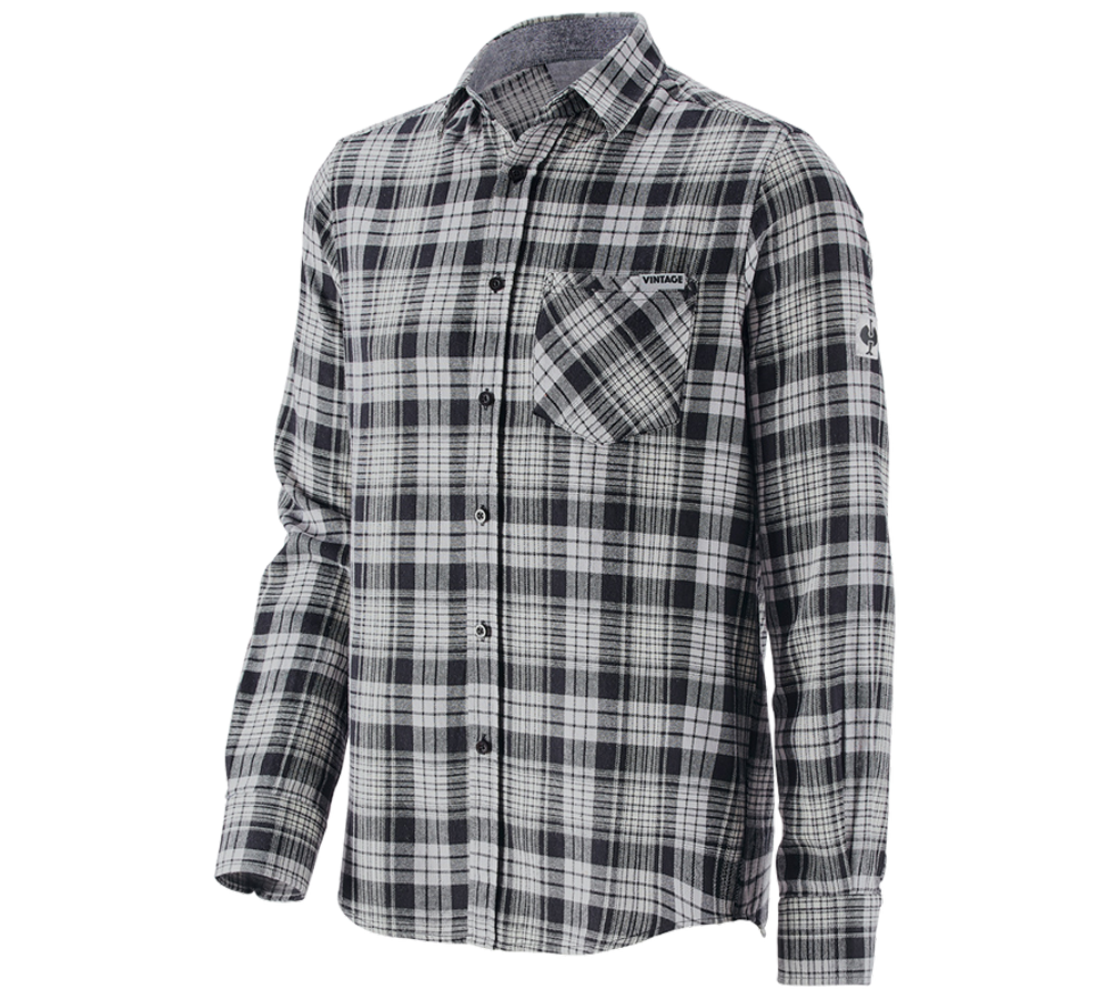Tričká, pulóvre a košele: Károvaná košeľa e.s.vintage + čierna károvaná
