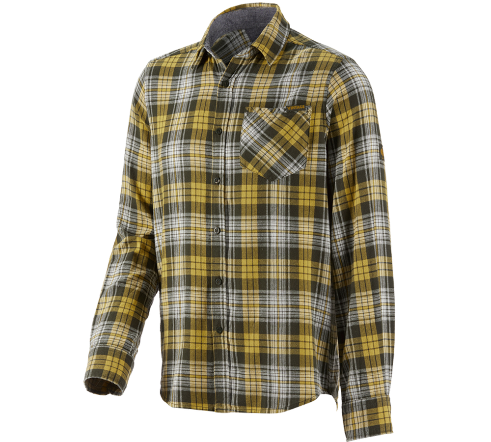 Tričká, pulóvre a košele: Károvaná košeľa e.s.vintage + maskáčová zelená károvaná