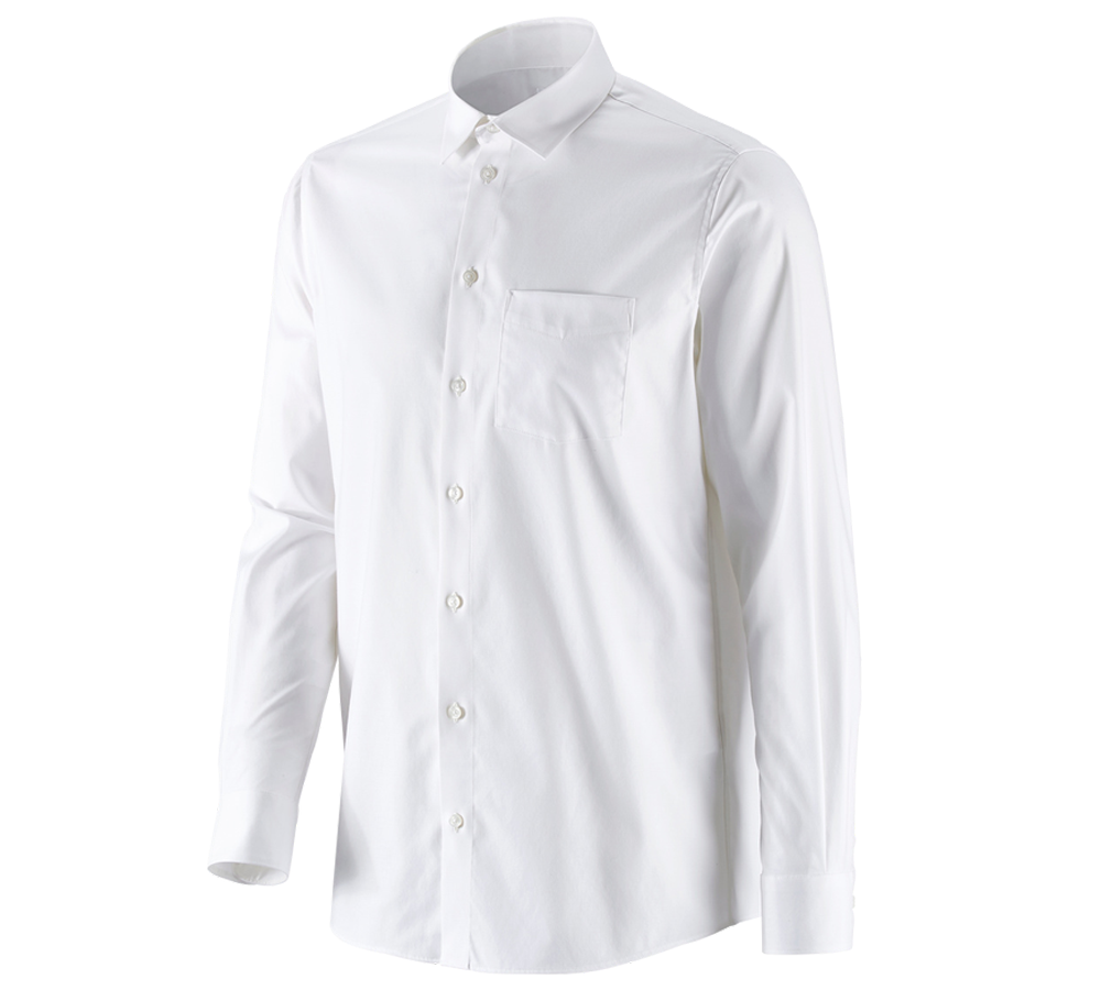 Tričká, pulóvre a košele: Obchodná košeľa e.s. cotton stretch, comfort fit + biela
