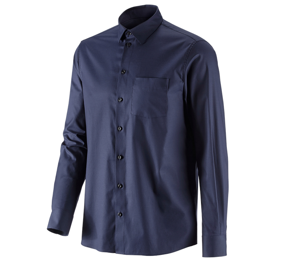 Tričká, pulóvre a košele: Obchodná košeľa e.s. cotton stretch, comfort fit + tmavomodrá