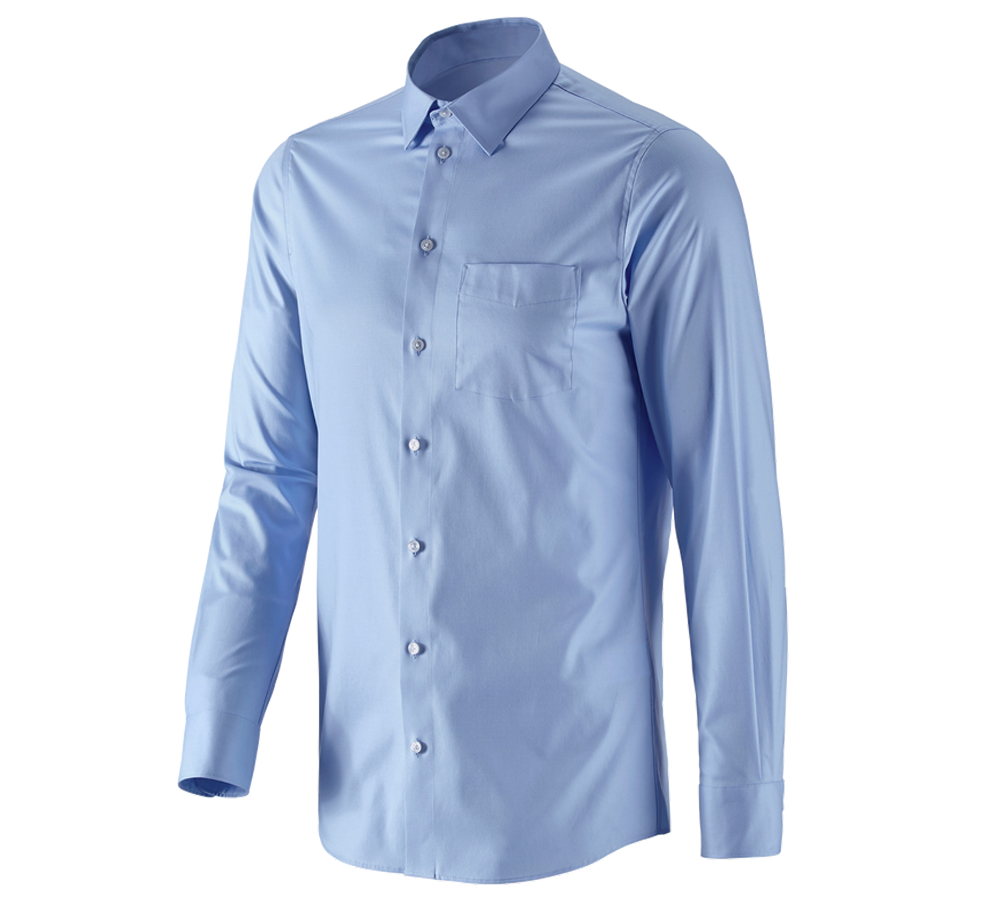 Tričká, pulóvre a košele: Obchodná košeľa e.s. cotton stretch, slim fit + mrazivá modrá
