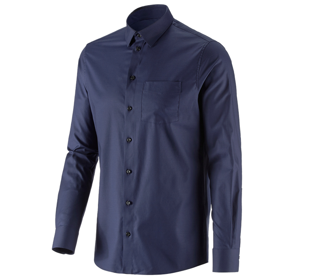 Tričká, pulóvre a košele: Obchodná košeľa e.s. cotton stretch, regular fit + tmavomodrá