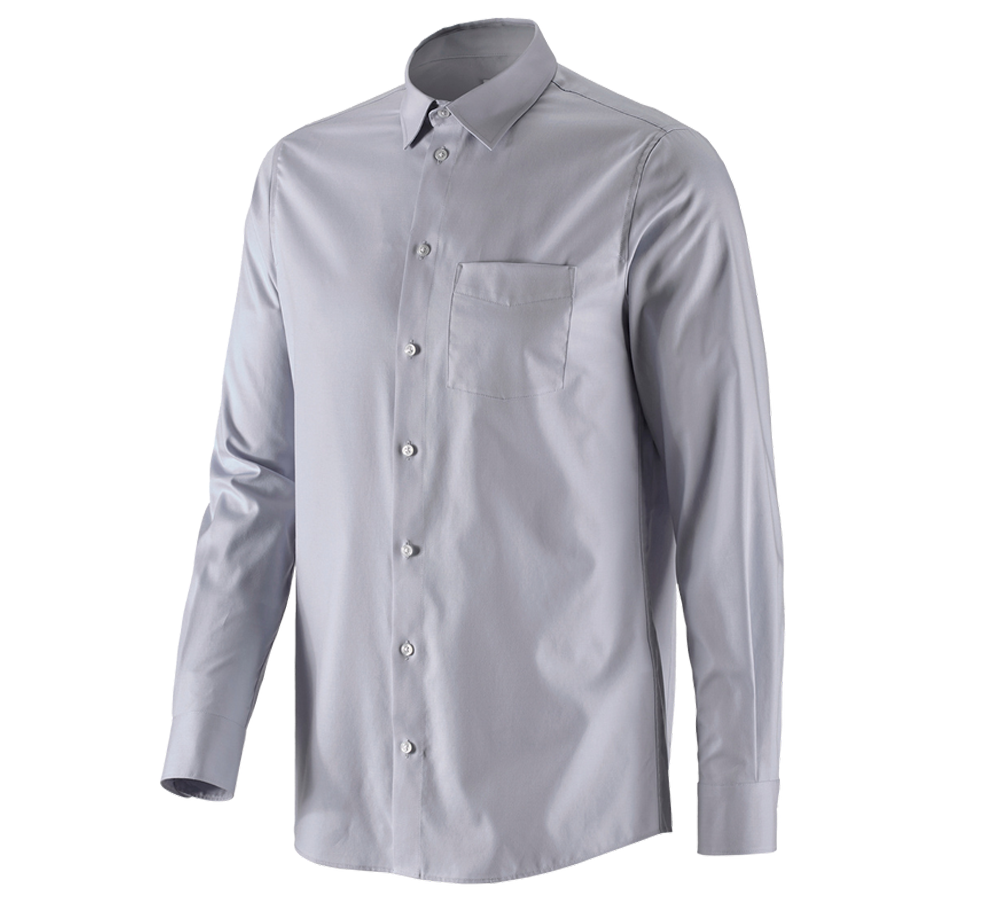 Tričká, pulóvre a košele: Obchodná košeľa e.s. cotton stretch, regular fit + hmlová sivá