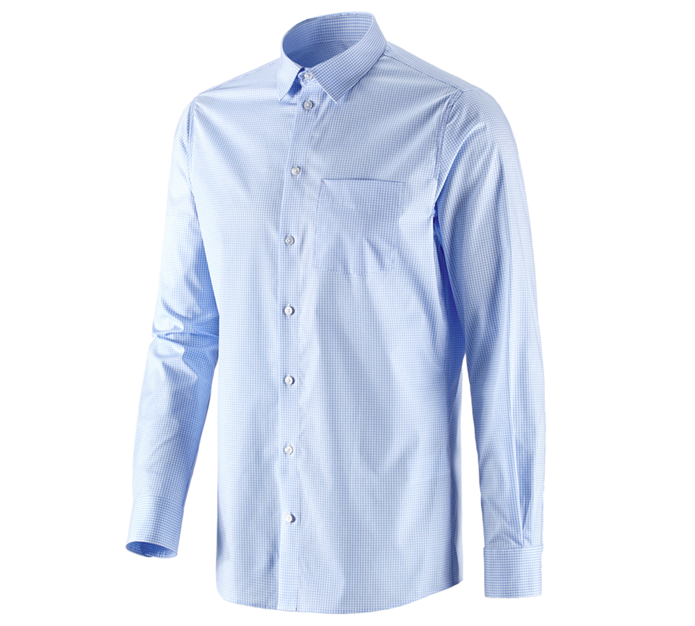 Témy: Obchodná košeľa e.s. cotton stretch, regular fit + mrazivá modrá károvaná