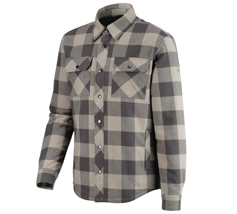 Tričká, pulóvre a košele: Károvaná košeľa Allseason e.s.iconic + delfínovo sivá/karbónová sivá
