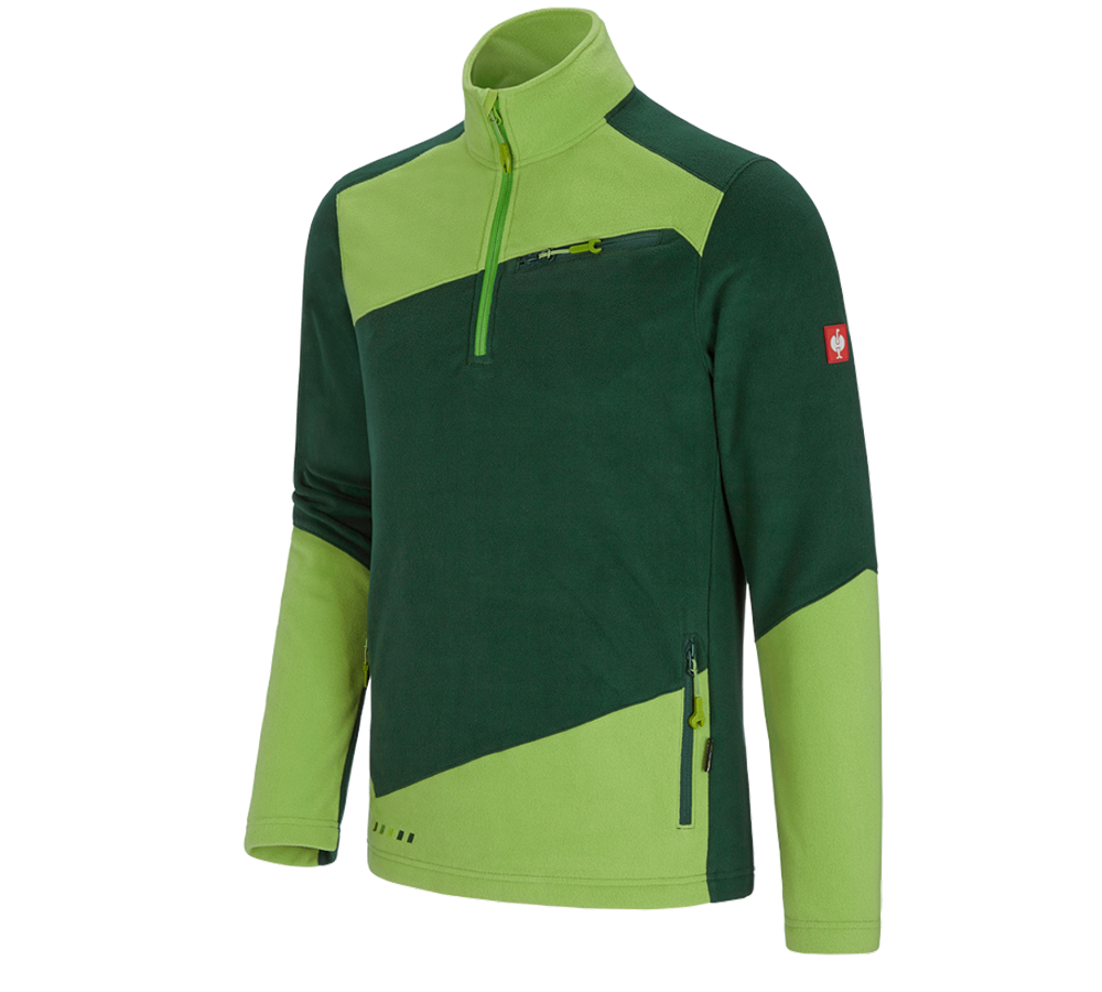 Tričká, pulóvre a košele: Flísový sveter e.s.motion 2020 + zelená/morská zelená
