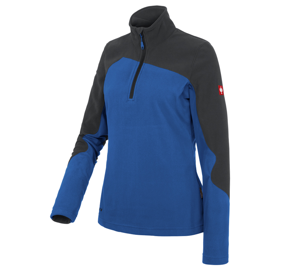 Tričká, pulóvre a košele: Flísový sveter e.s.motion 2020, dámsky + enciánová modrá/grafitová