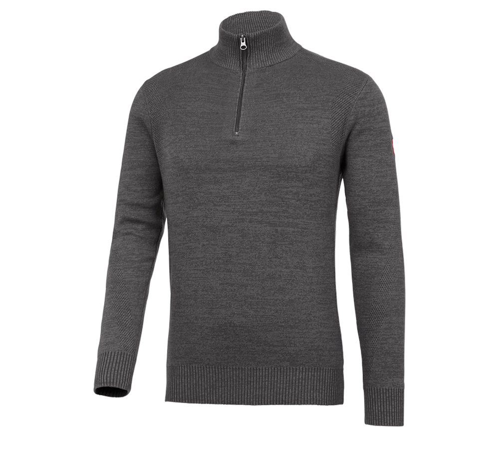 Tričká, pulóvre a košele: Úpletový sveter e.s. + titánová melanž