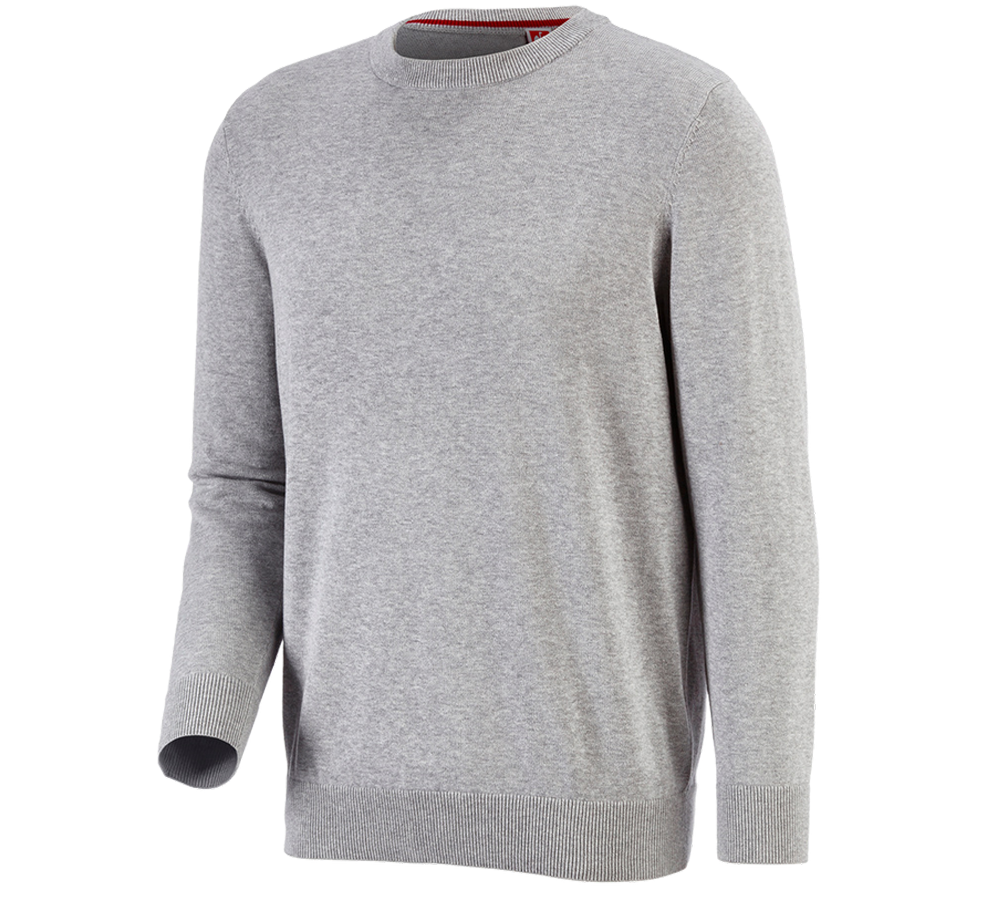 Tričká, pulóvre a košele: Úpletový sveter e.s. s okrúhlym výstrihom + sivá melanž