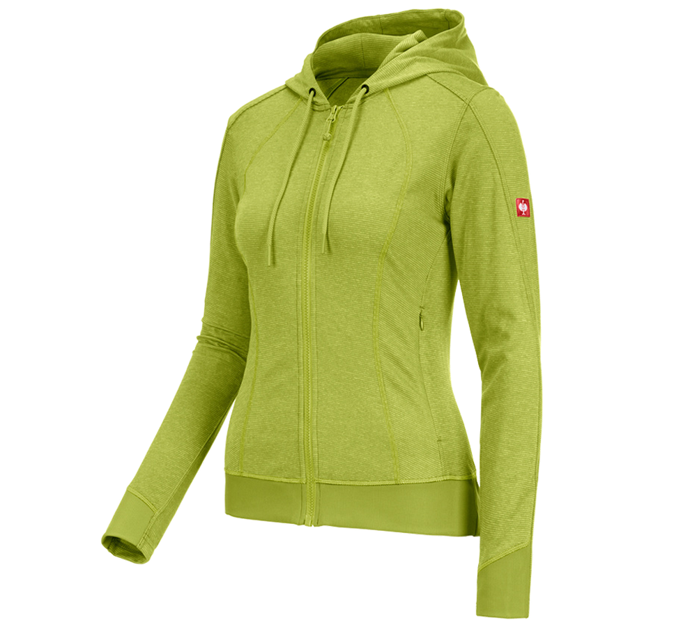 Tričká, pulóvre a košele: Funkčná bunda s kapucňou e.s. stripe, dámska + májová zelená