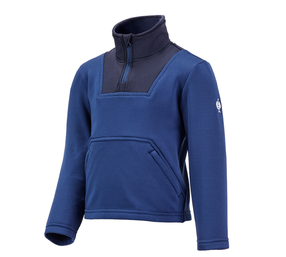 Tričká, pulóvre a košele: Termo strečový funkčný sveter e.s.concrete, detský + alkalická modrá/tmavomodrá