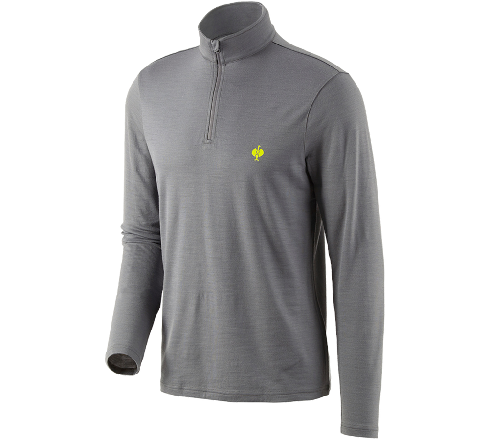 Tričká, pulóvre a košele: Sveter Merino e.s.trail + čadičovo sivá/acidová žltá