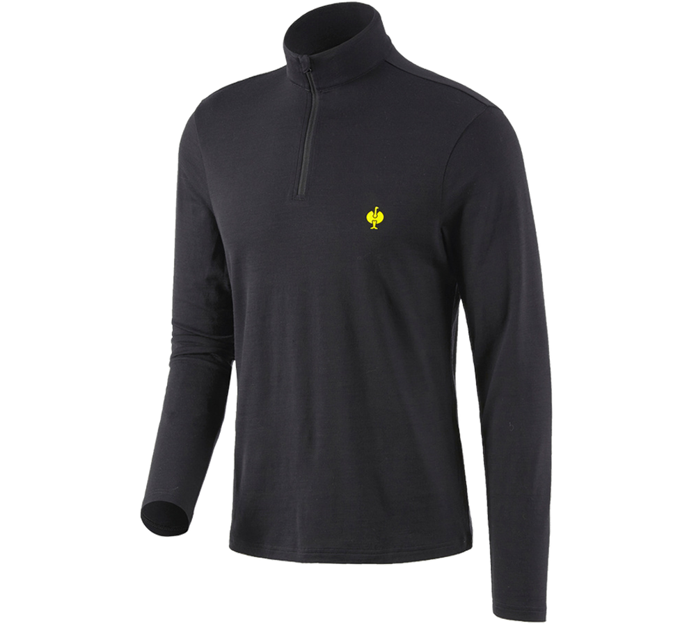 Tričká, pulóvre a košele: Sveter Merino e.s.trail + čierna/acidová žltá