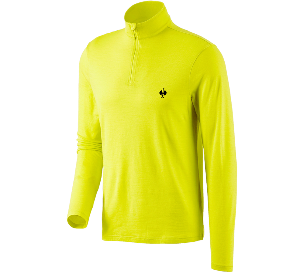 Tričká, pulóvre a košele: Sveter Merino e.s.trail + acidová žltá/čierna