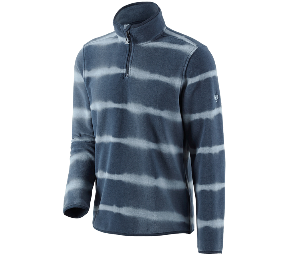 Témy: Flísový sveter tie-dye e.s.motion ten + bridlicová modrá/dymová modrá