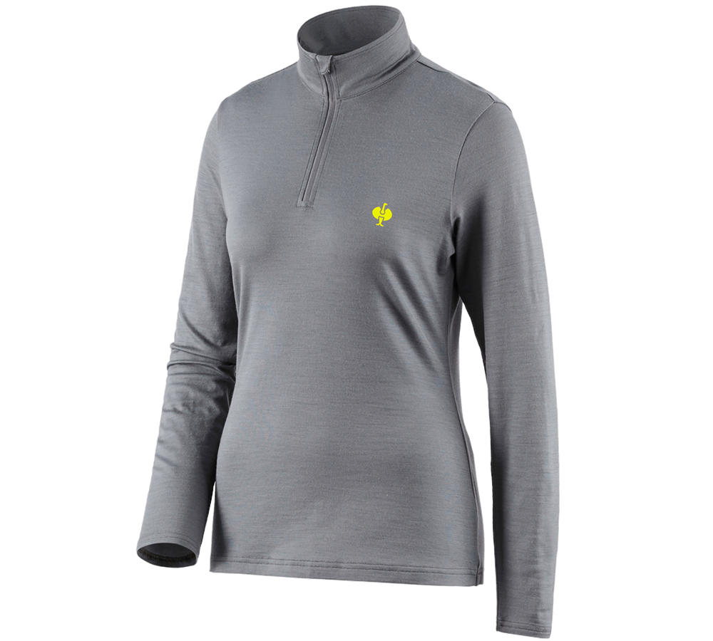 Tričká, pulóvre a košele: Sveter Merino e.s.trail, dámska + čadičovo sivá/acidová žltá