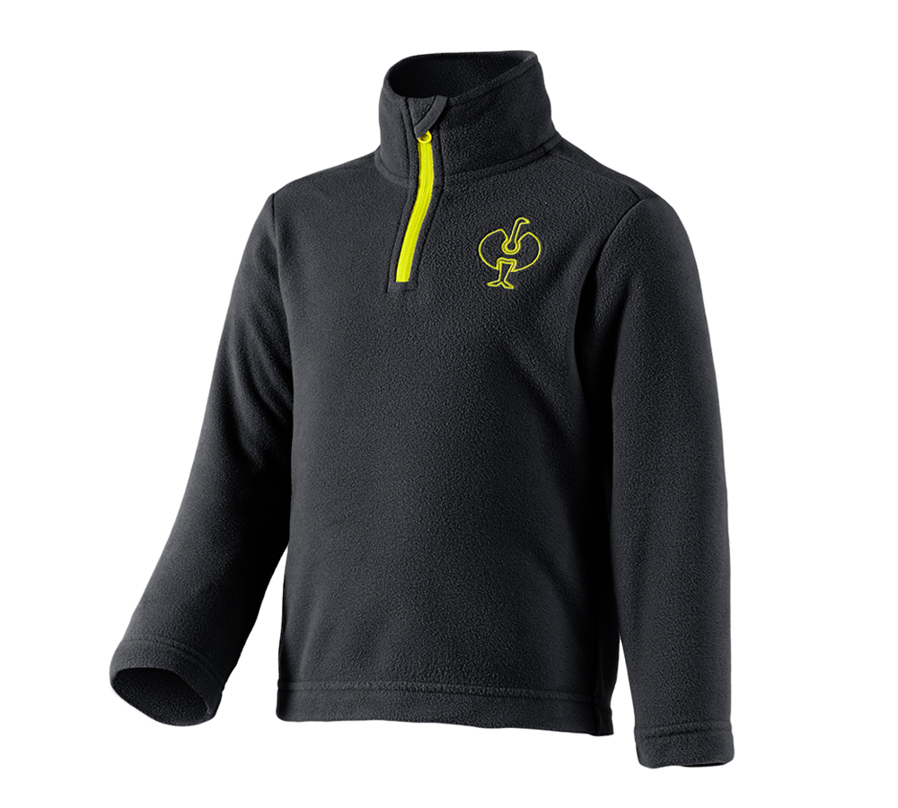 Tričká, pulóvre a košele: Flísový sveter e.s.trail, detské + čierna/acidová žltá