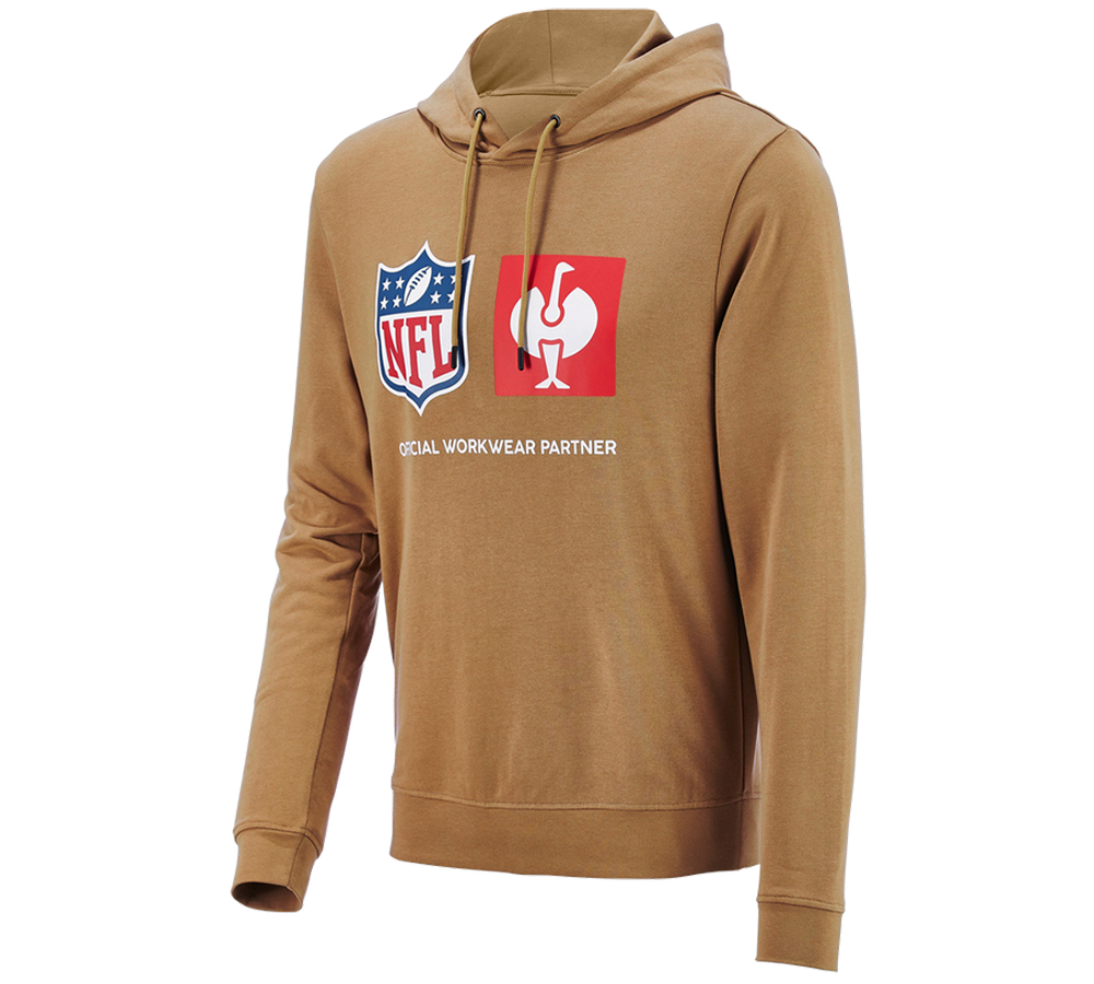 Odevy: NFL Hoodie cotton + mandľovo hnedá