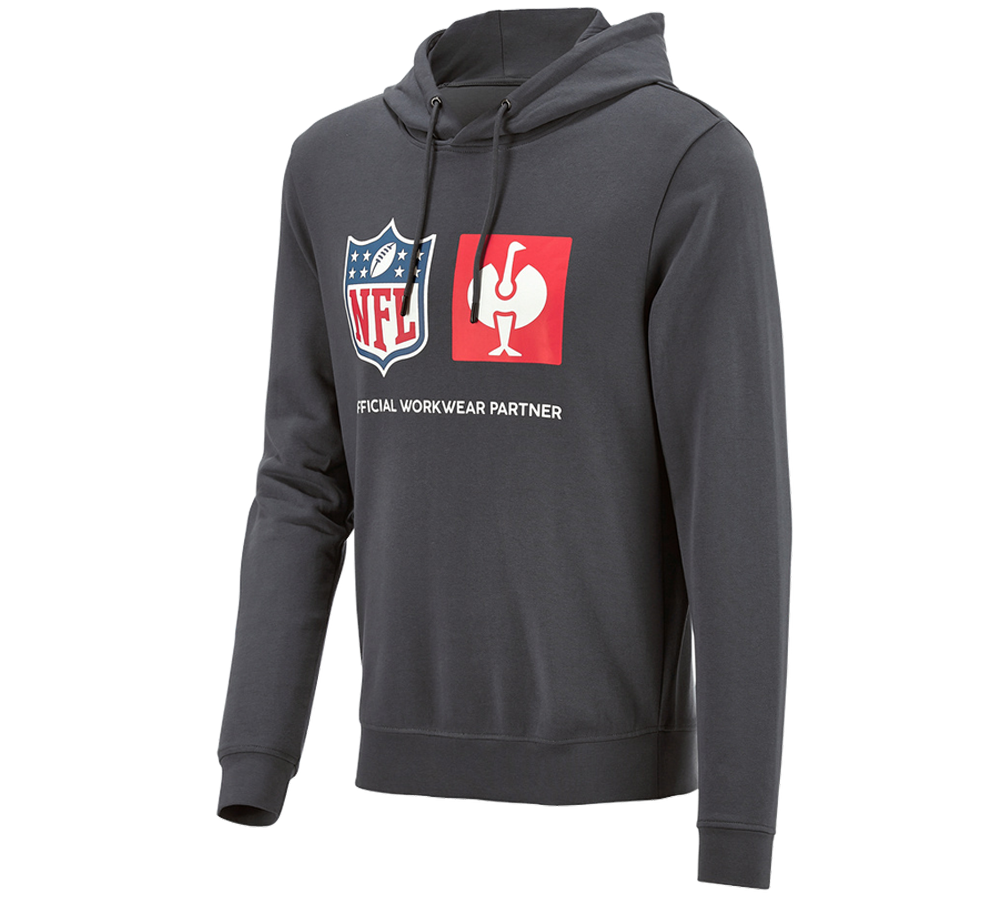 Spolupráce: NFL Hoodie cotton + karbónová sivá