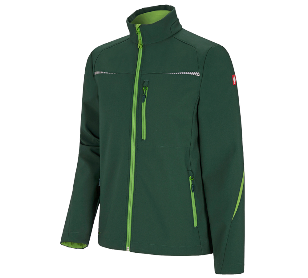 Pracovné bundy: Softshellová bunda e.s.motion 2020 + zelená/morská zelená
