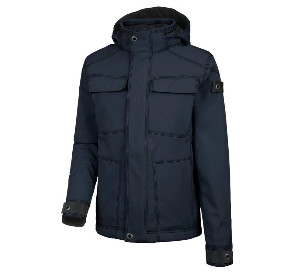 Studená: Zimná softshellová bunda e.s.roughtough + nočná modrá
