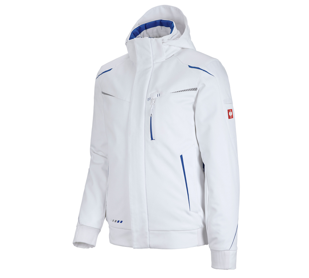 Studená: Zimná softshellová bunda e.s.motion 2020, pánska + biela/enciánová modrá