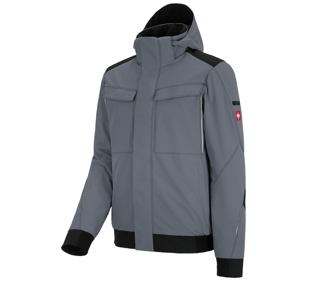 Studená: Zimná funkčná bunda e.s.dynashield + cementová/čierna