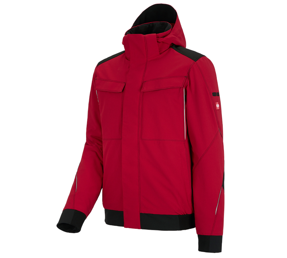 Pracovné bundy: Zimná funkčná bunda e.s.dynashield + ohnivá červená/čierna