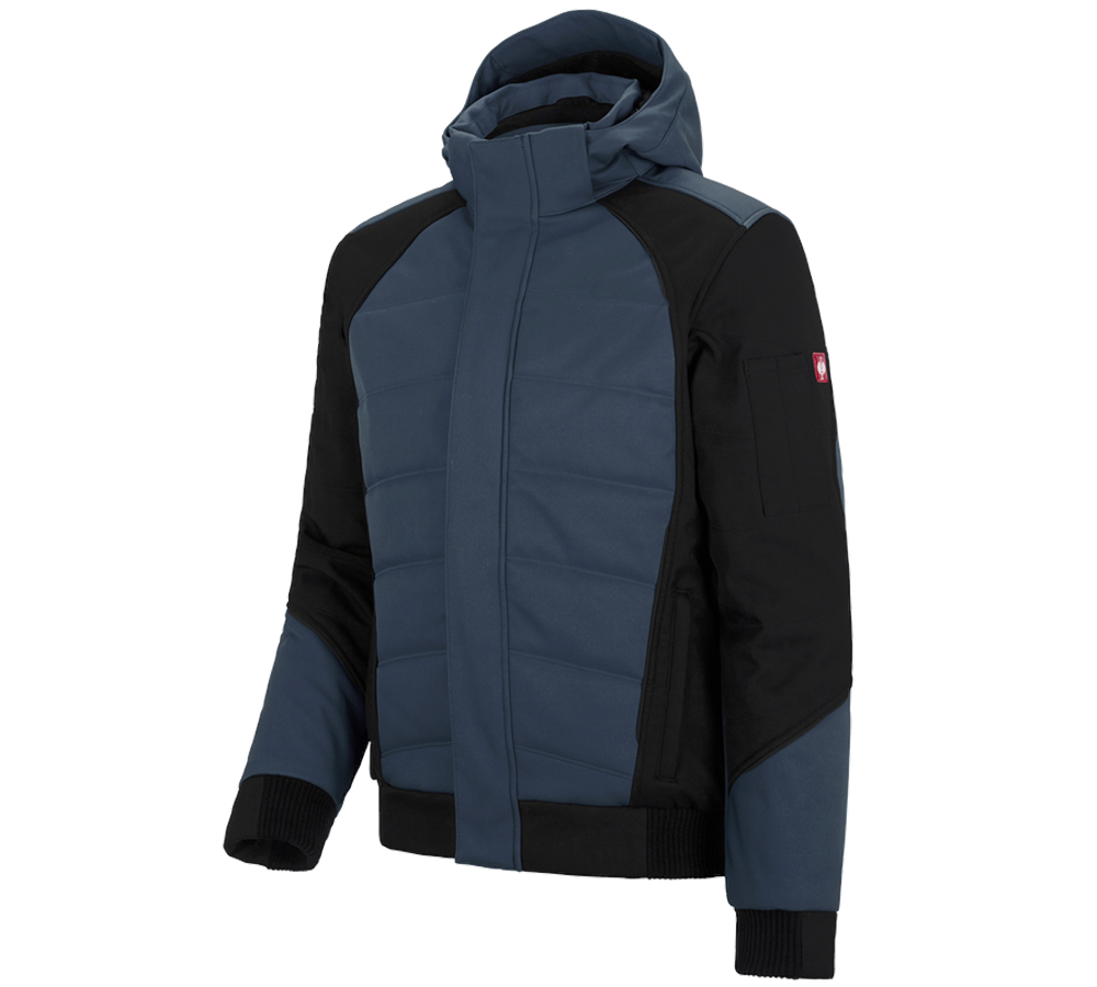 Studená: Zimná softshellová bunda e.s.vision + pacifická/čierna