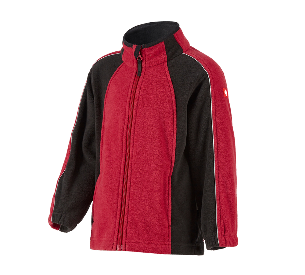 Bundy: Detská mikroflísová bunda dryplexx® micro + červená/čierna