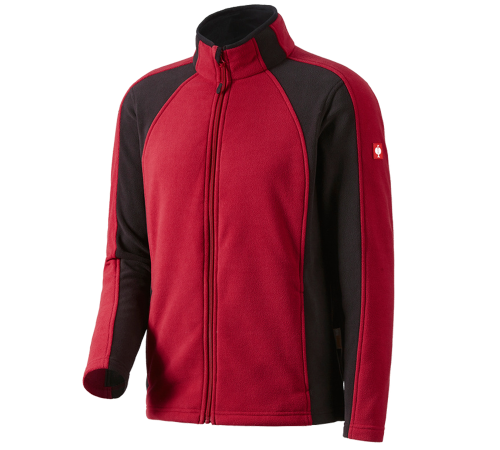 Studená: Mikroflísová bunda dryplexx® micro + červená/čierna