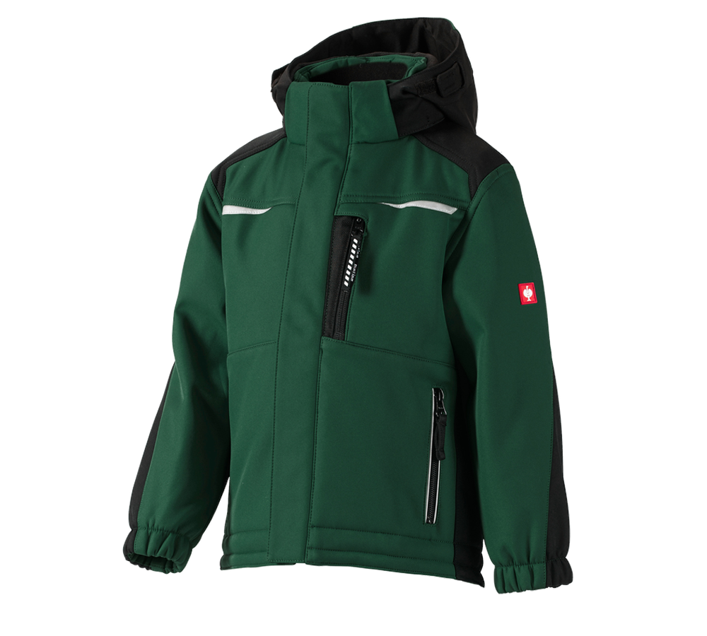 Studená: Detská softshellová bunda e.s. motion + zelená/čierna
