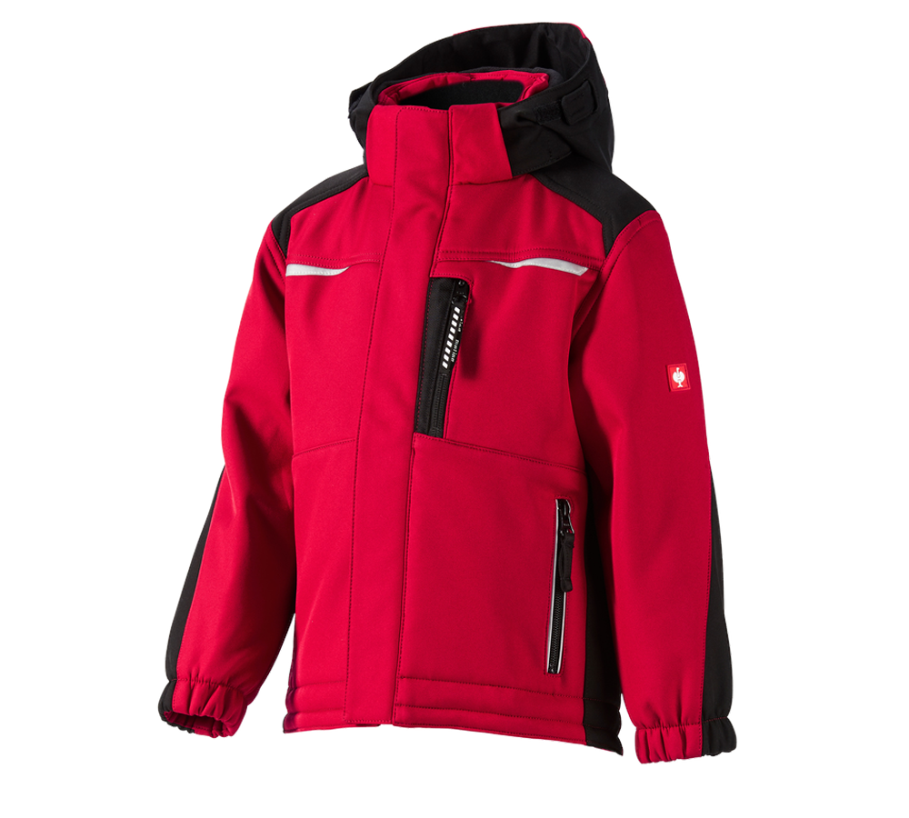 Studená: Detská softshellová bunda e.s. motion + červená/čierna
