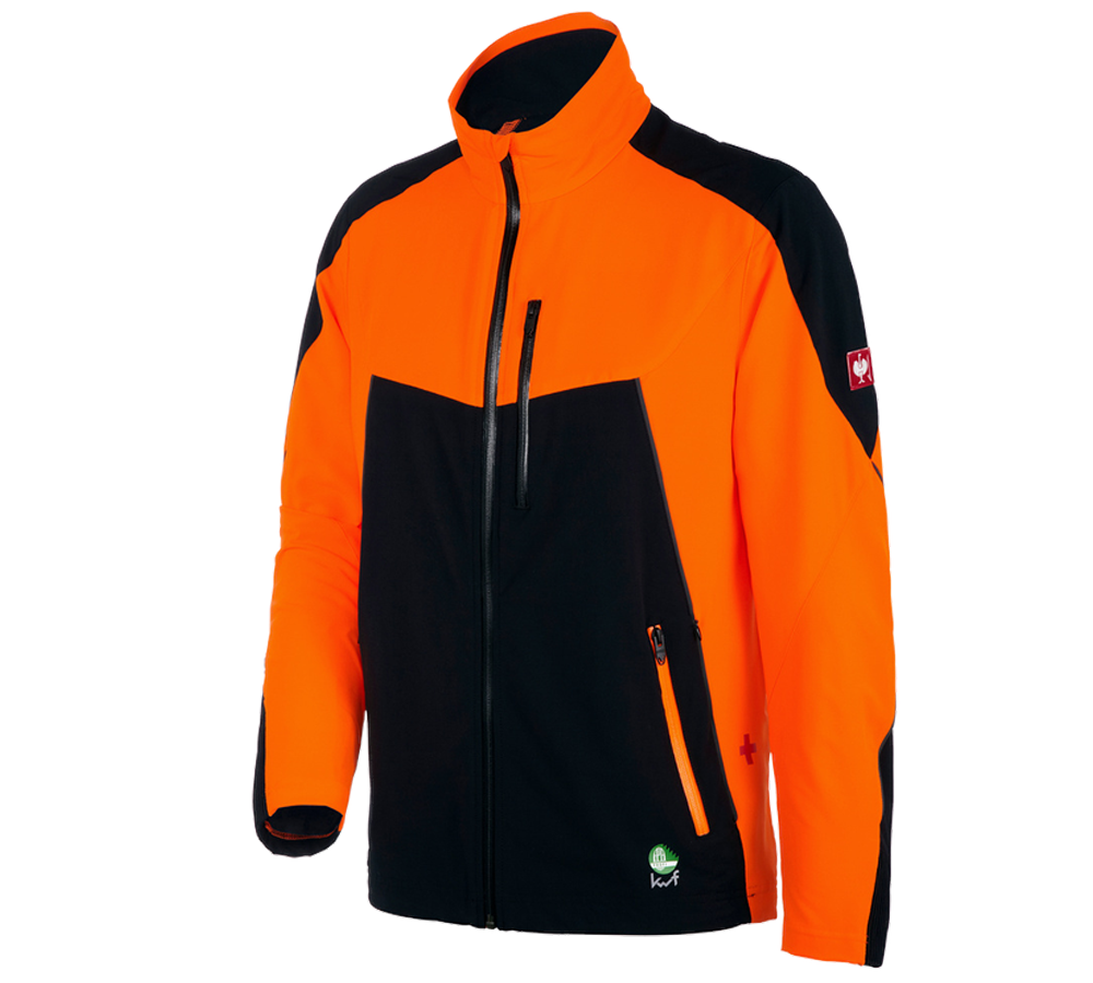 Pracovné bundy: Lesnícka bunda e.s.vision, letná + výstražná oranžová/čierna