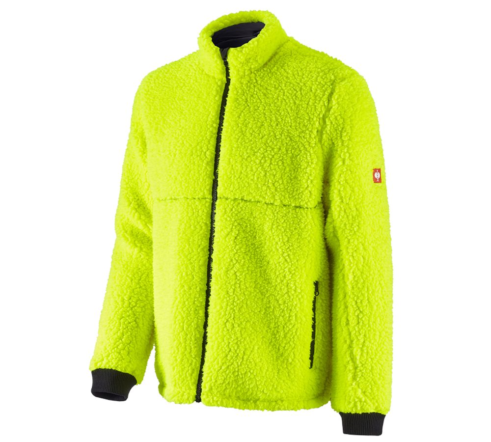 Pracovné bundy: Lesnícka bunda s umelou kožušinou e.s. + výstražná žltá