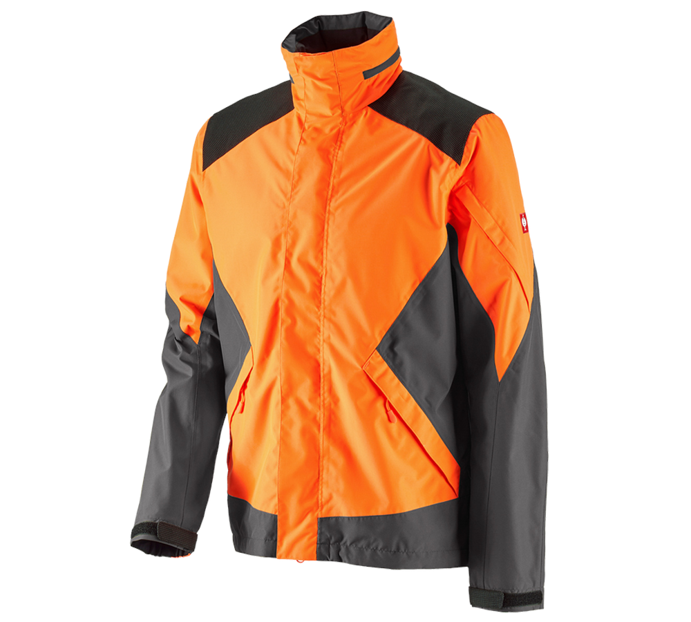 Lesníctvo / Poľnohospodárstvo: Lesnícka bunda do dažďa e.s. + výstražná oranžová/karbónová sivá