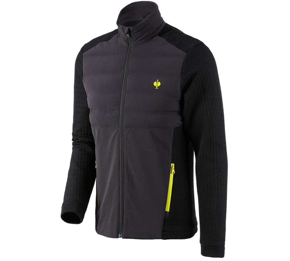 Témy: Hybridná úpletová bunda e.s.trail + čierna/acidová žltá