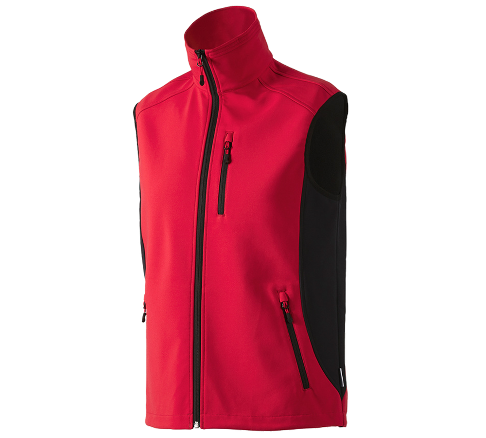 Vesty: Softshellová vesta dryplexx® softlight + červená/čierna
