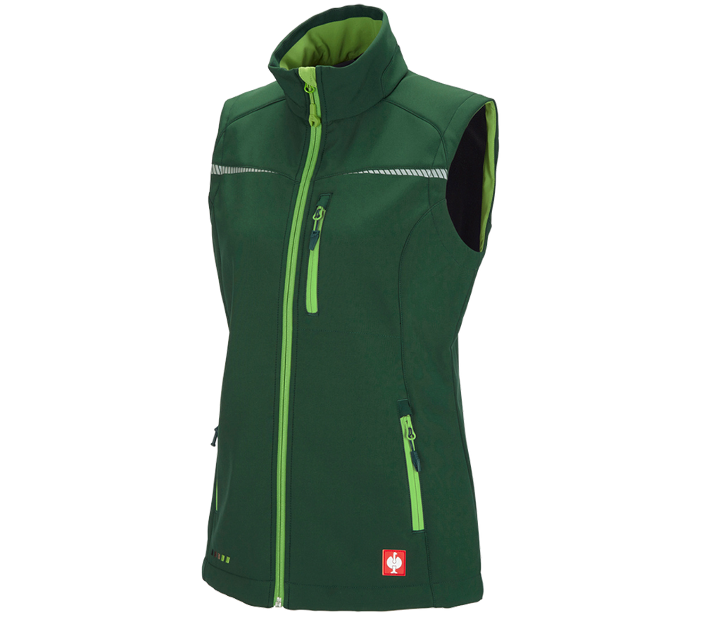 Vesty: Softshellová vesta e.s.motion 2020, dámska + zelená/morská zelená