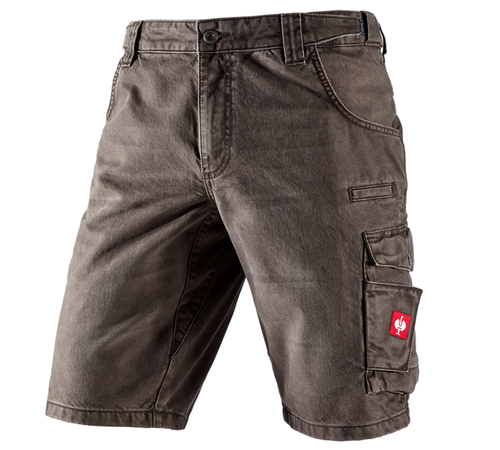 Témy: Pracovné džínsové šortky e.s. + gaštanová