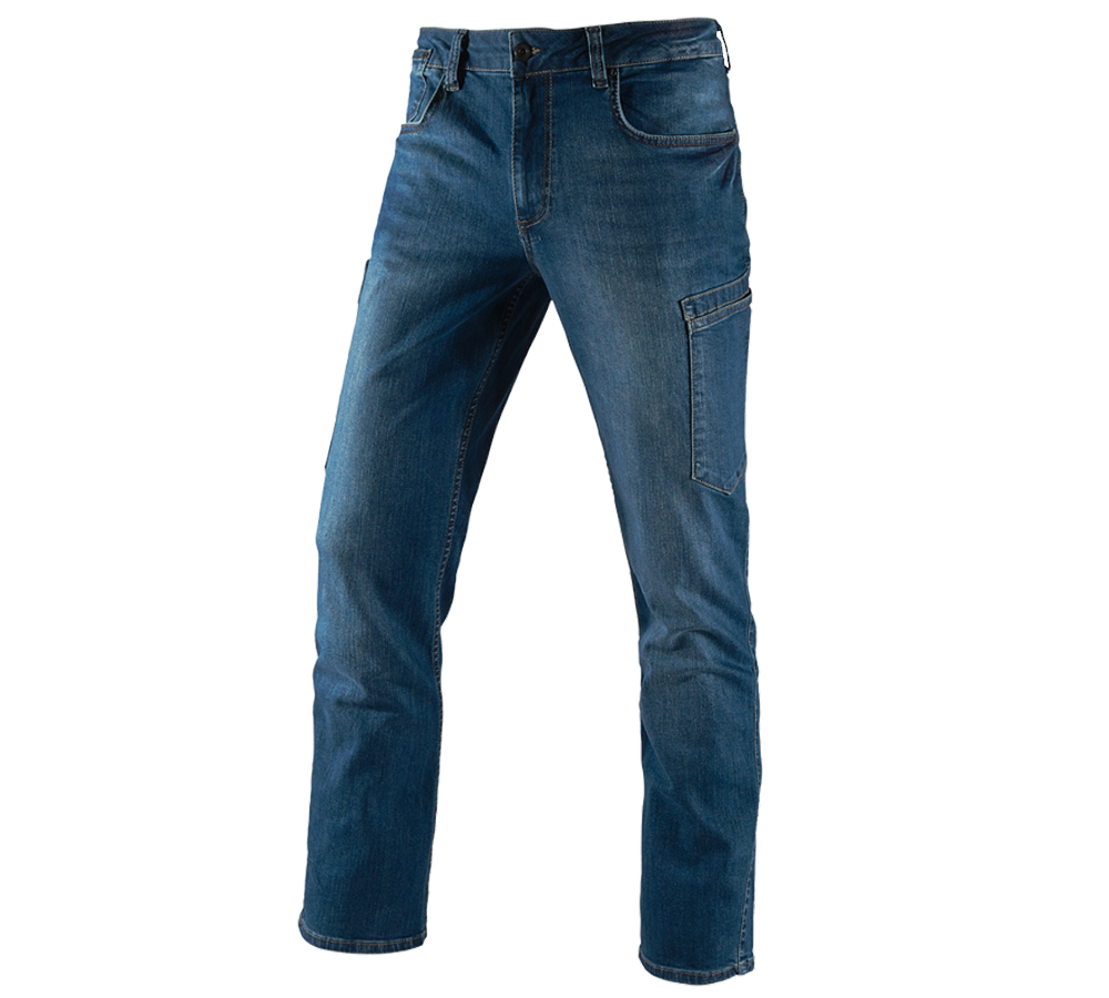 Pracovné nohavice: 7-vreckové džínsy e.s. + stonewashed