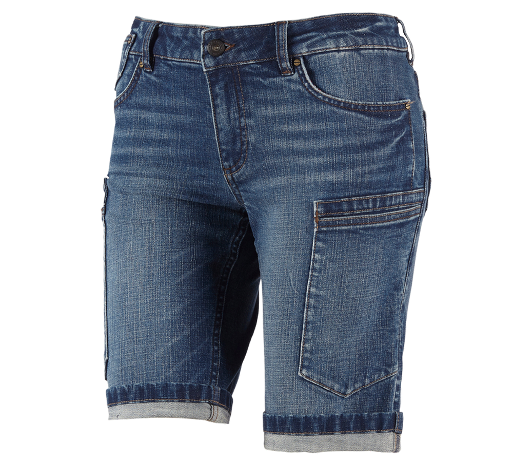 Pracovné nohavice: 7-vreckové džínsové šortky e.s., dámske + stonewashed