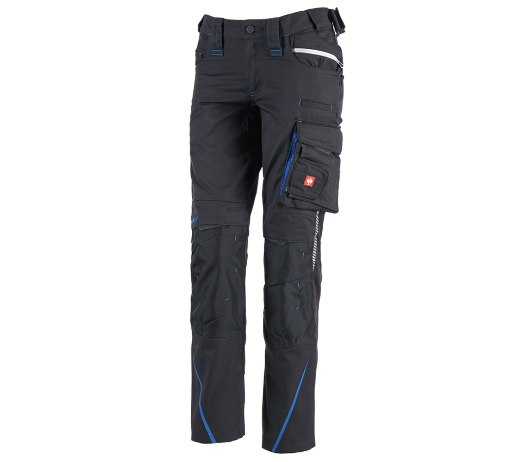 Pracovné nohavice: Dámske zimné nohavice e.s.motion 2020 + grafitová/enciánová modrá