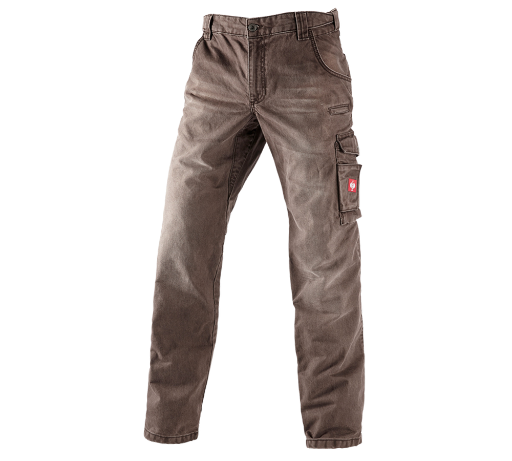 Pracovné nohavice: Pracovné džínsy e.s. + gaštanová