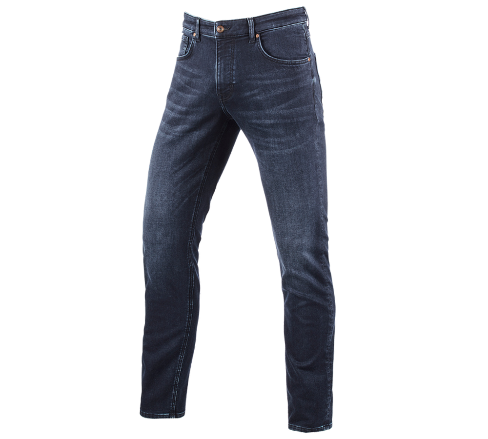 Pracovné nohavice: e.s. 5-vreckové džínsy Jog-Denim + darkwashed