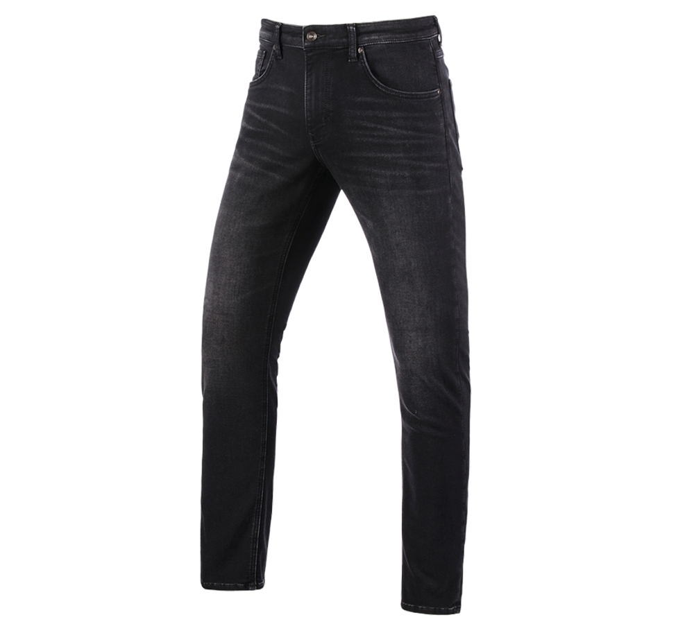 Pracovné nohavice: e.s. 5-vreckové džínsy Jog-Denim + blackwashed