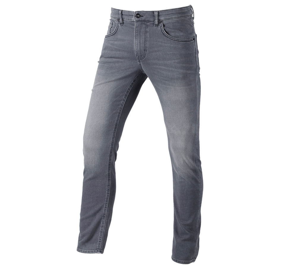 Pracovné nohavice: e.s. 5-vreckové džínsy Jog-Denim + greywashed