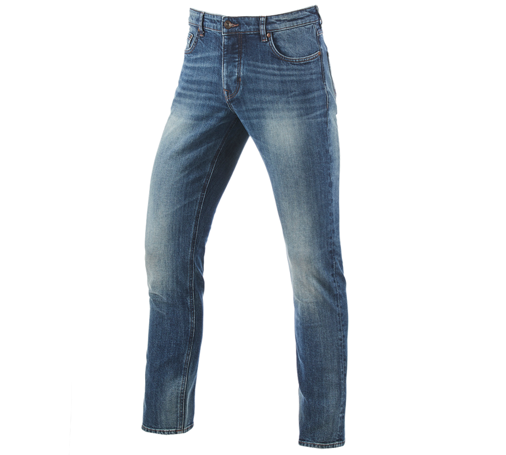 Pracovné nohavice: e.s. Strečové 5-vreckové džínsy, slim + mediumwashed