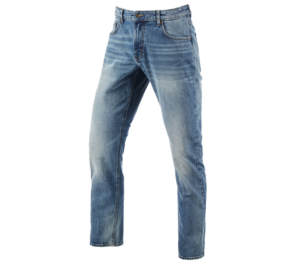 Pracovné nohavice: e.s. Strečové 5-vreckové džínsy, straight + stonewashed